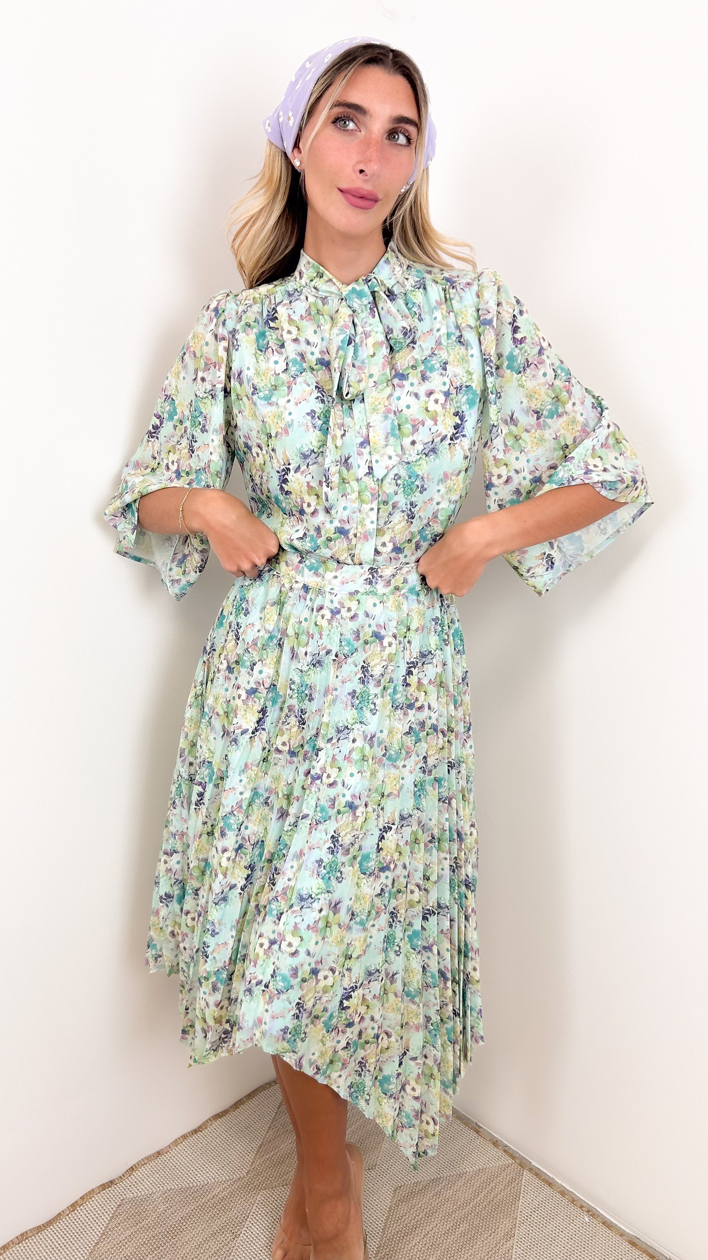 Assymetrical Pleated Skirt