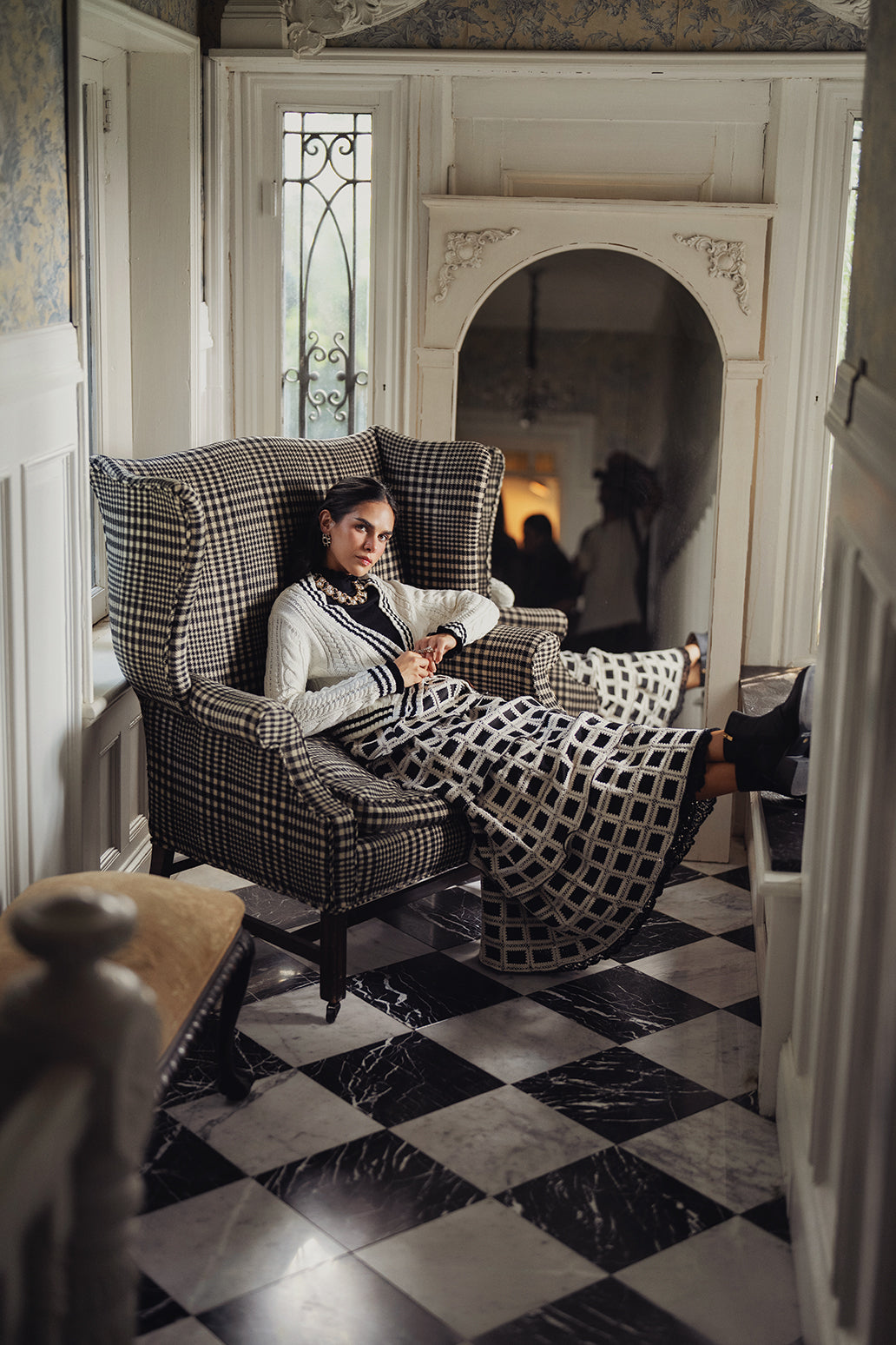 Eyelet Layered Skirt