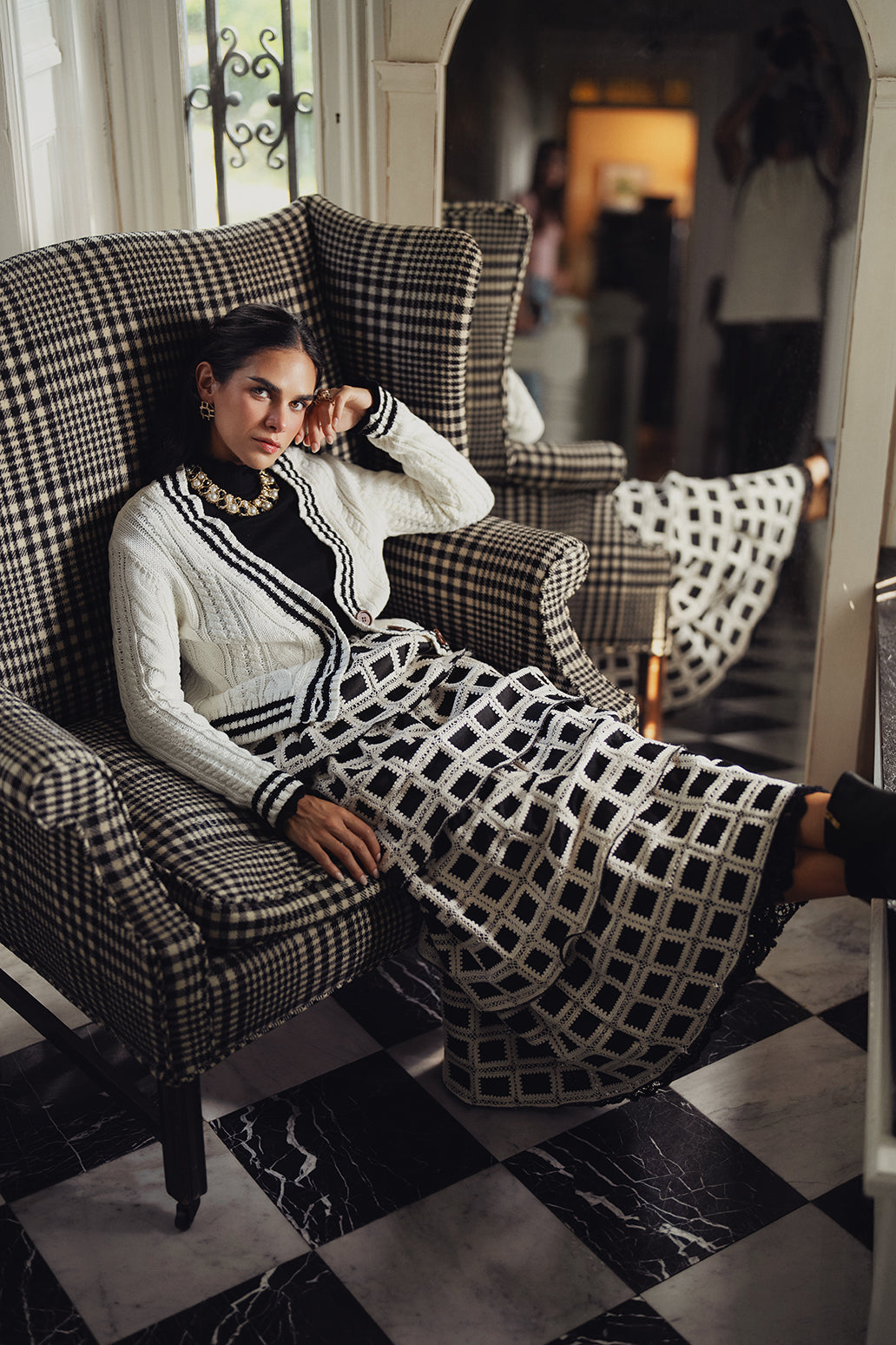 Eyelet Layered Skirt