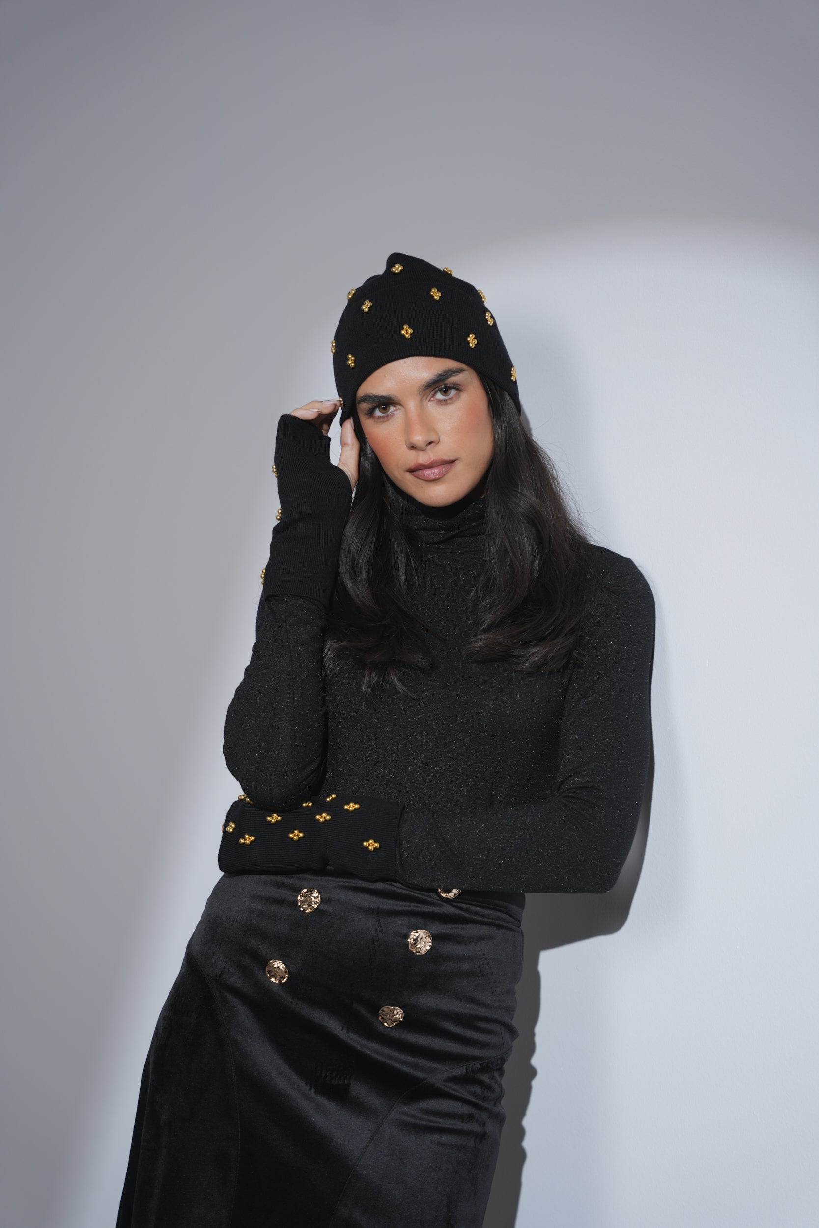 Fingerless Gloves With Beads