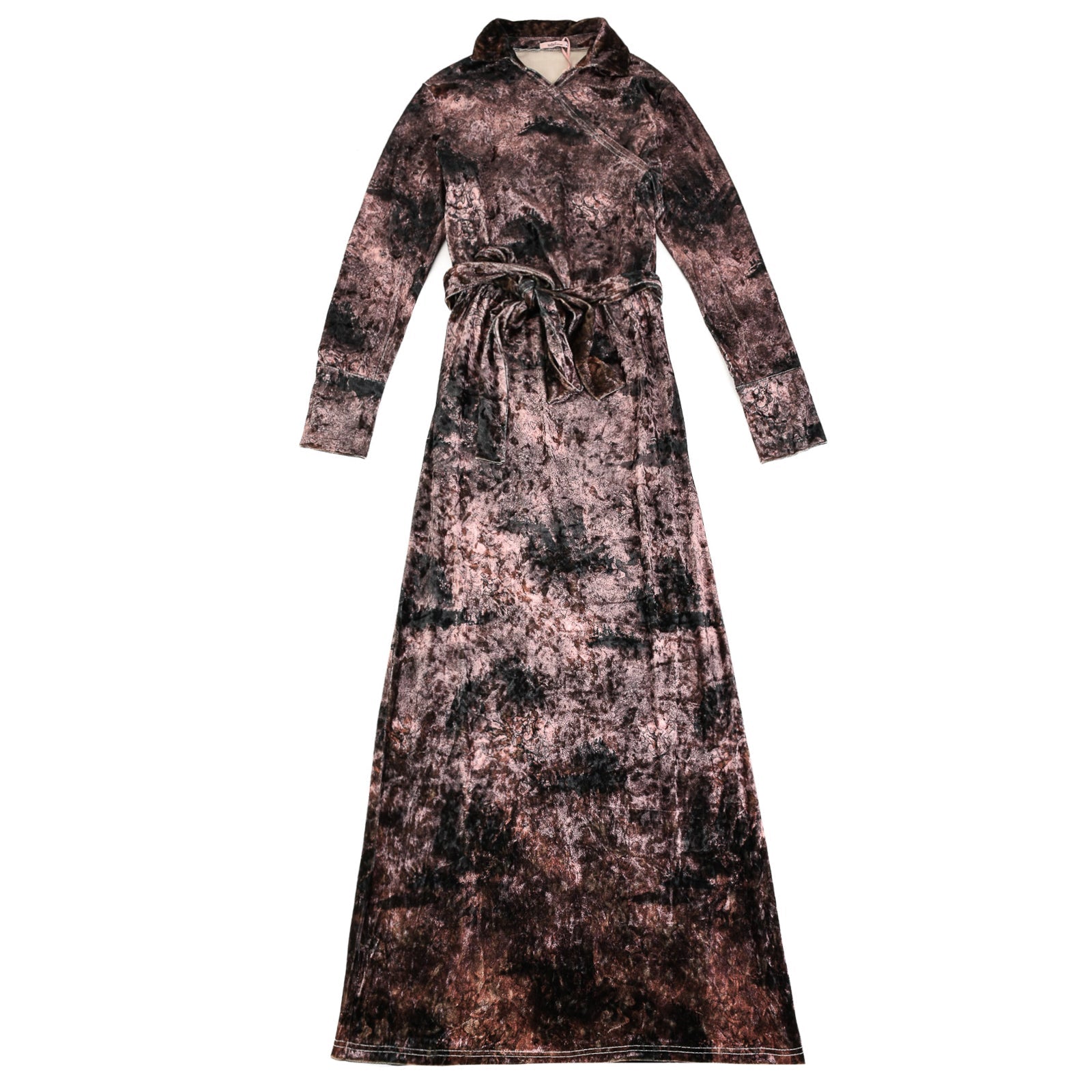 Wrap Maxi Velour Dress