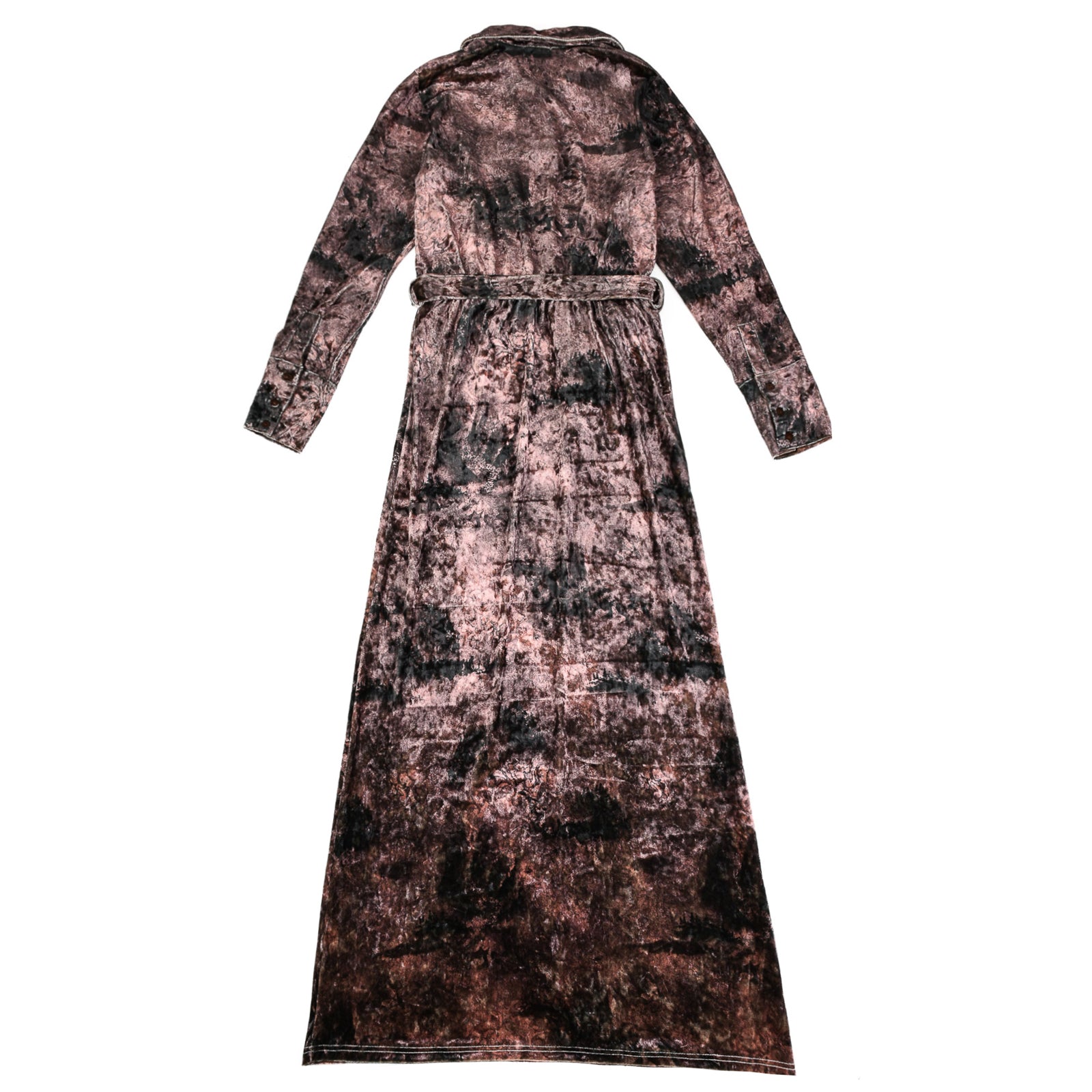 Wrap Maxi Velour Dress