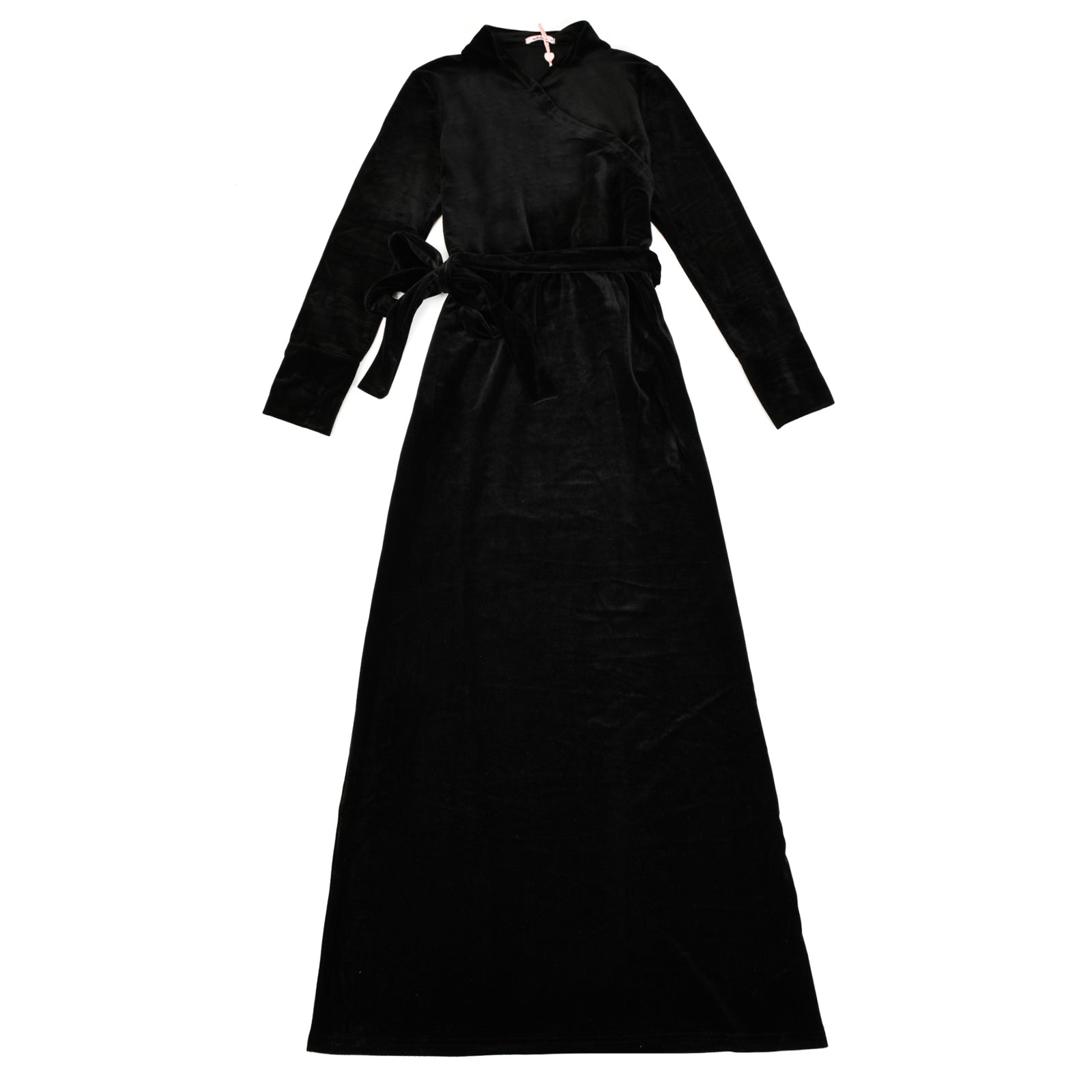 Wrap Maxi Velour Dress