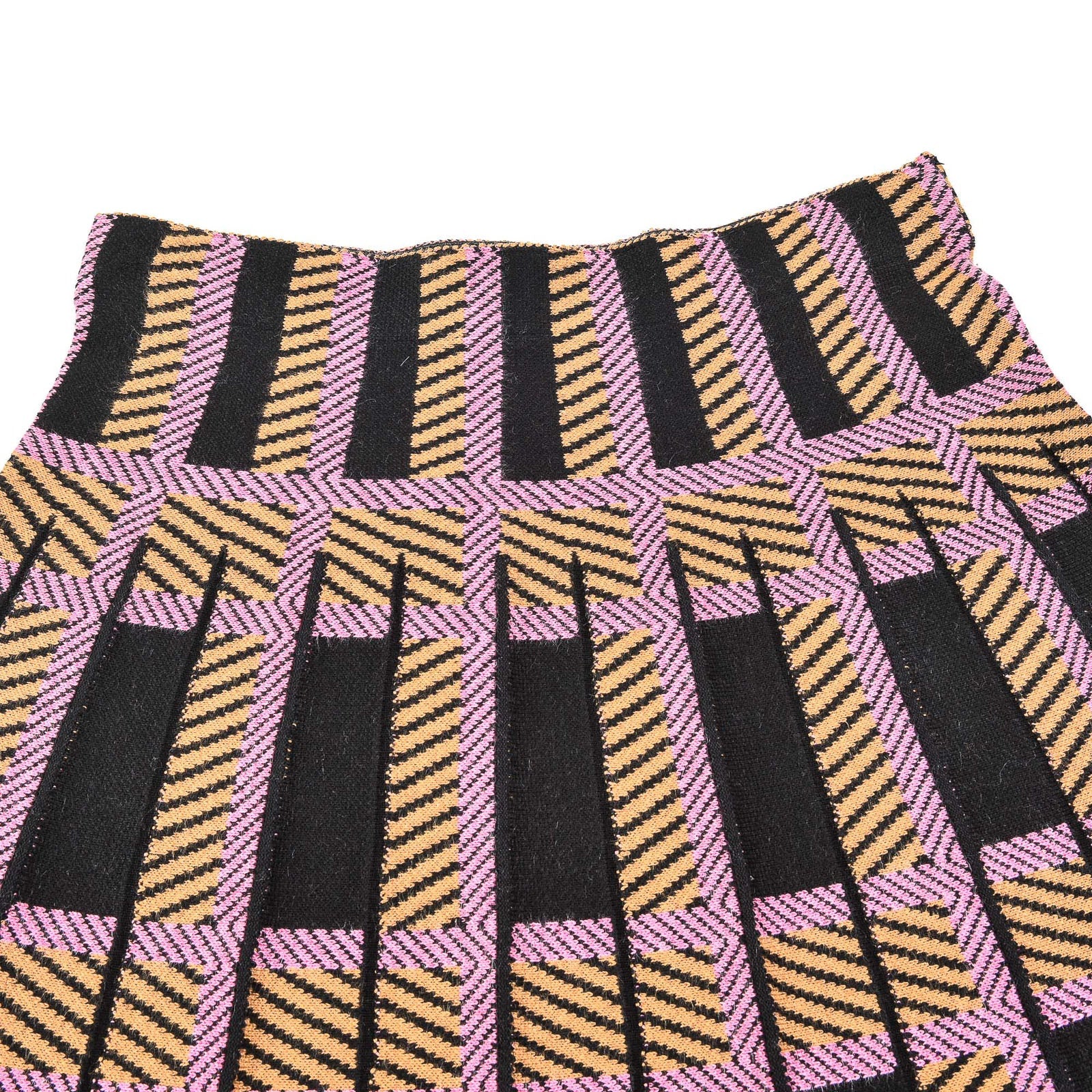 Jacquard Knit Pleated Skirt