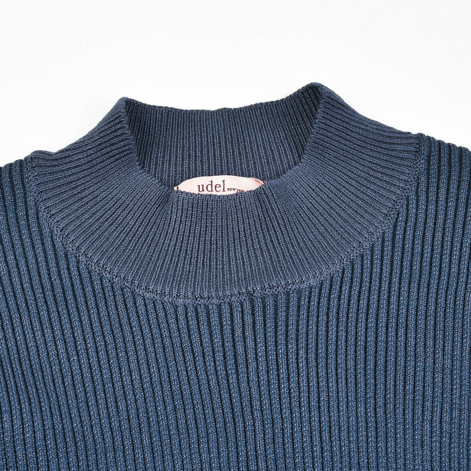 Knit Rib Mock Neck