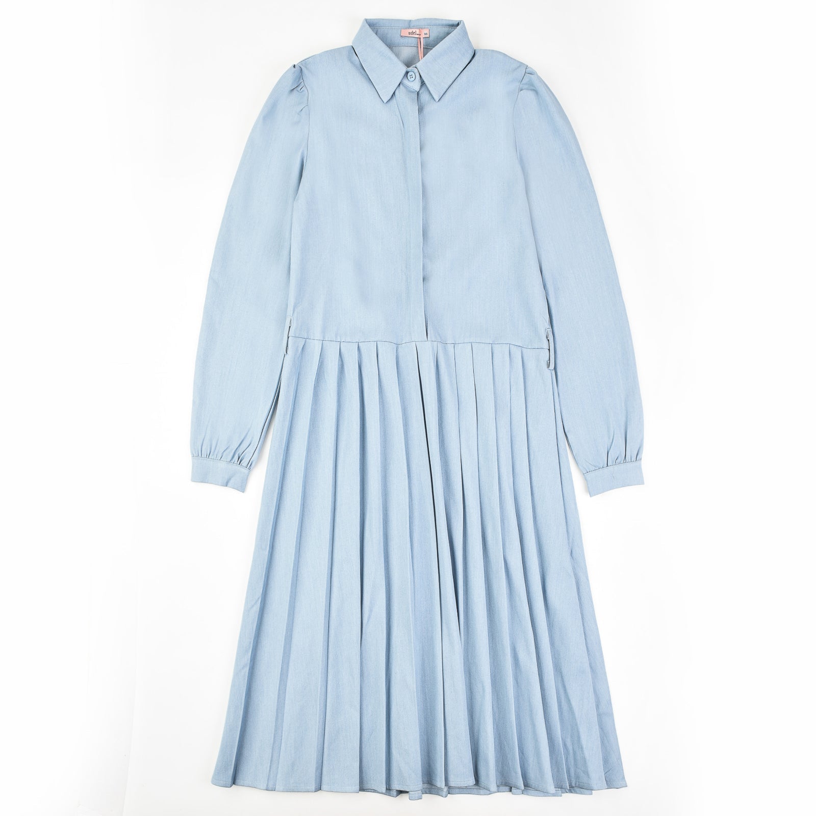 Pleated Tie Tencel Dress