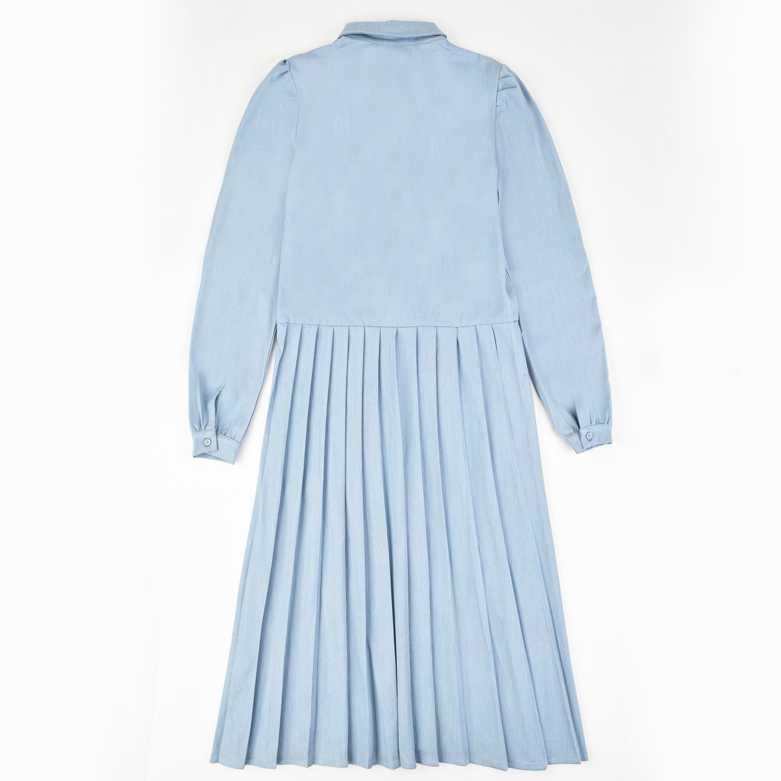 Pleated Tie Tencel Dress