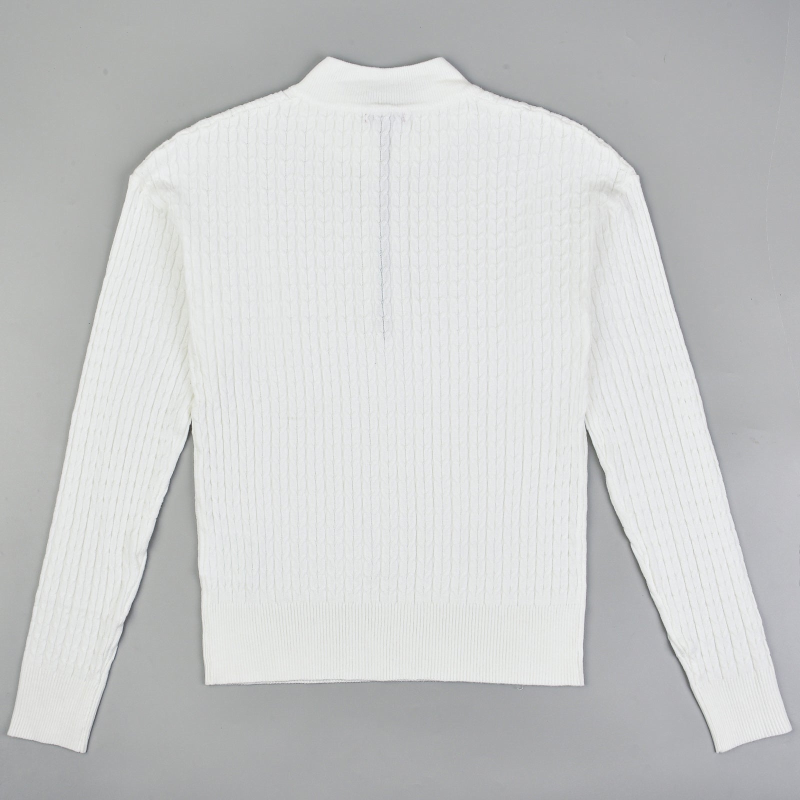 Cable Knit Half Zip Sweater