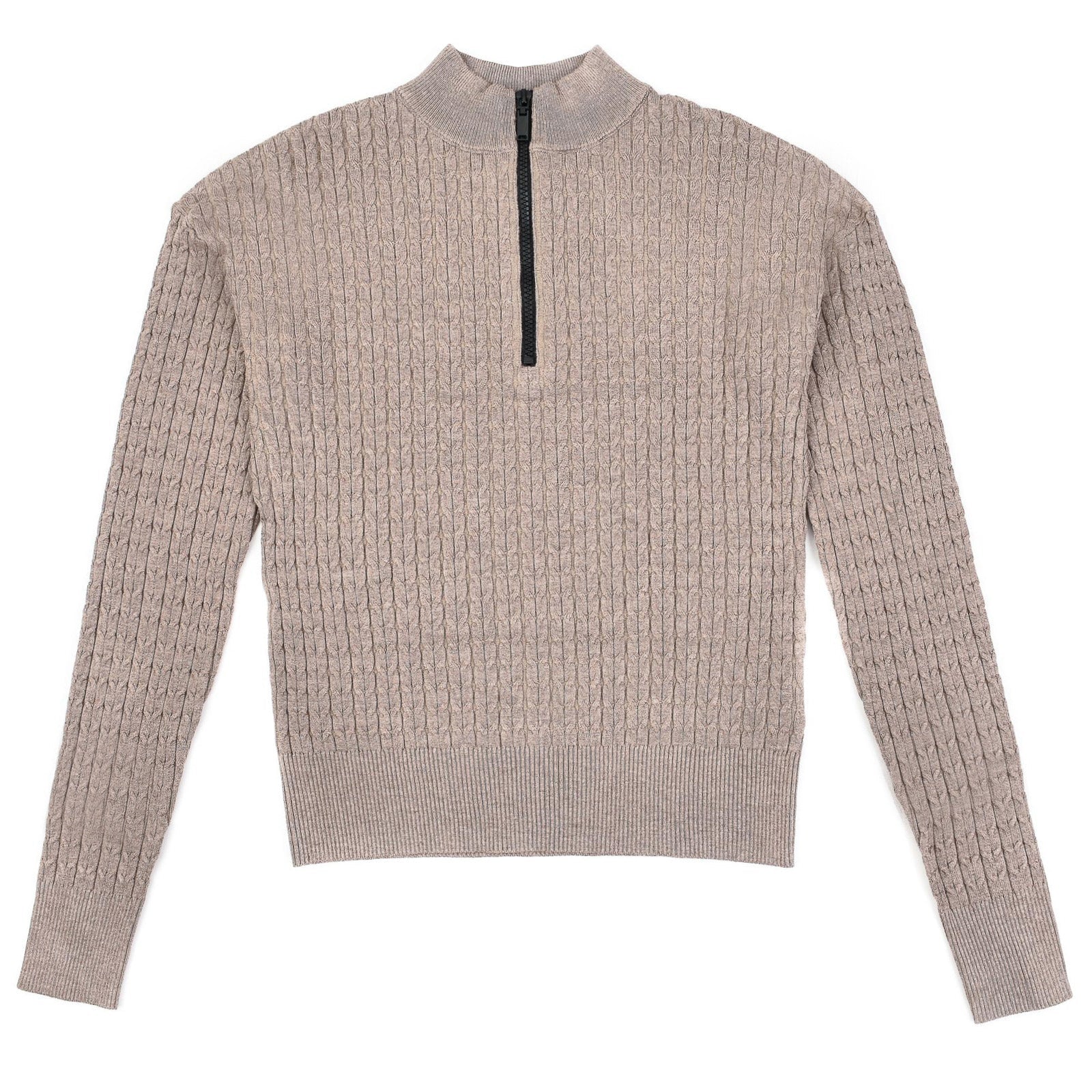 Cable Knit Half Zip Sweater