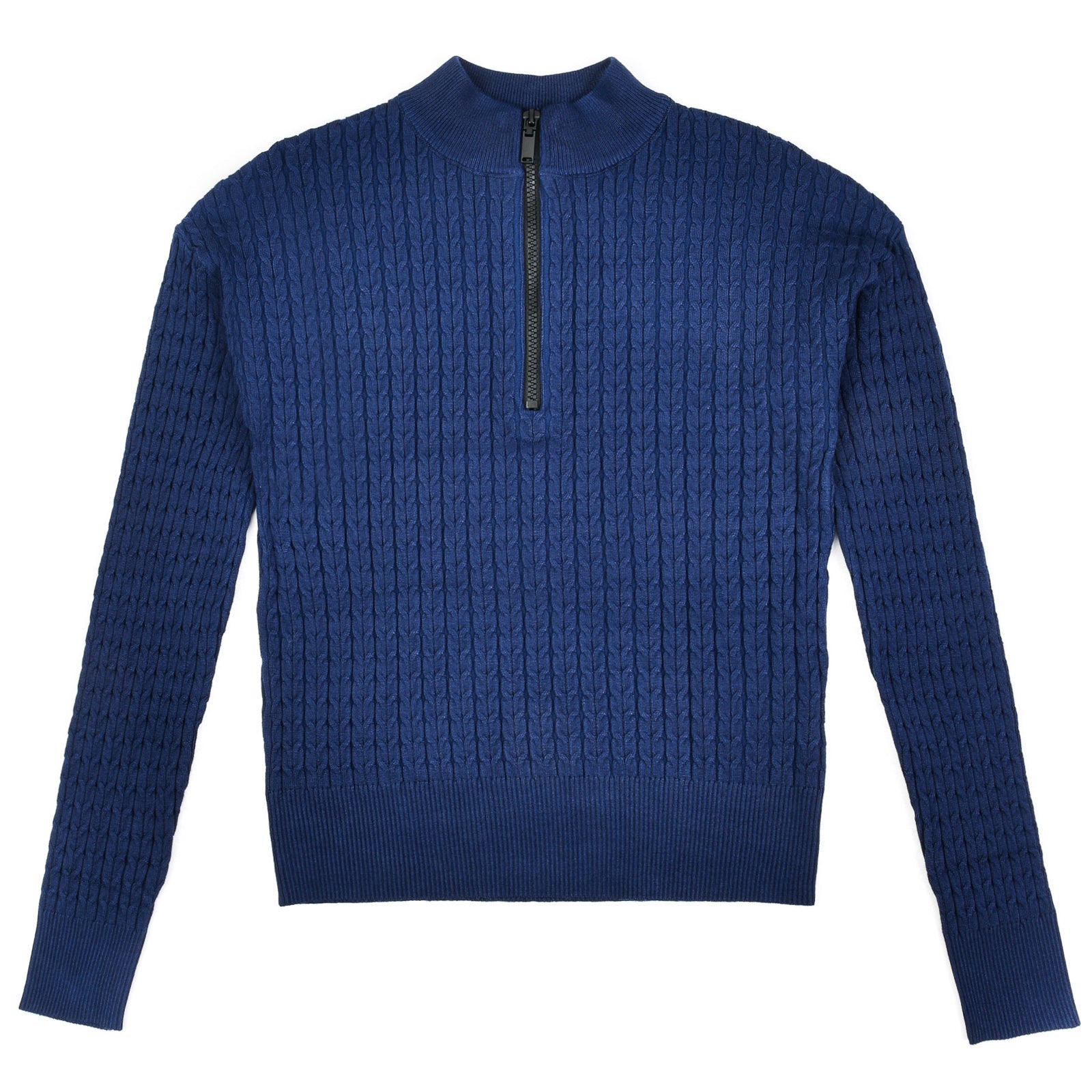 Cable Knit Half Zip Sweater