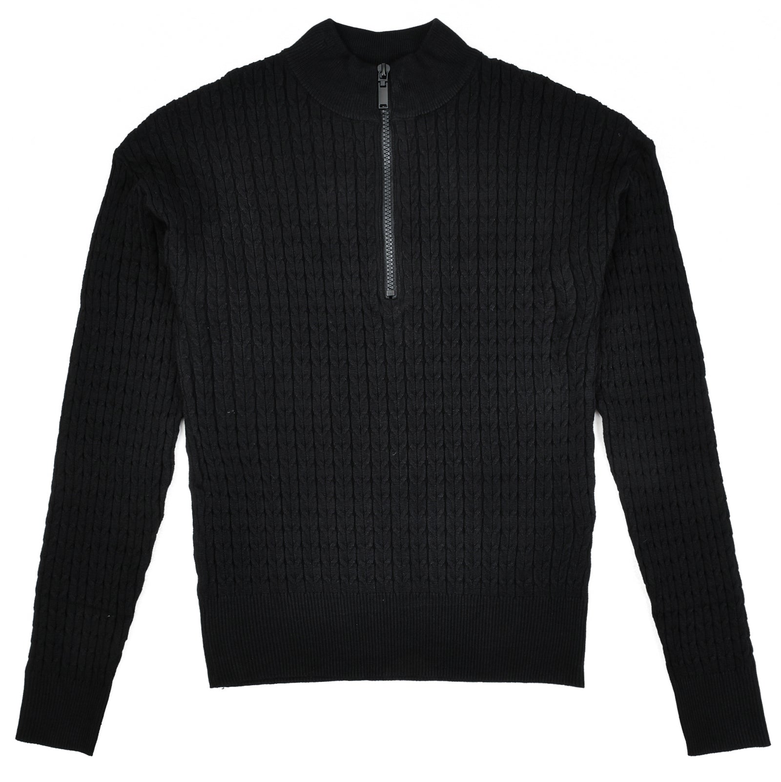 Cable Knit Half Zip Sweater