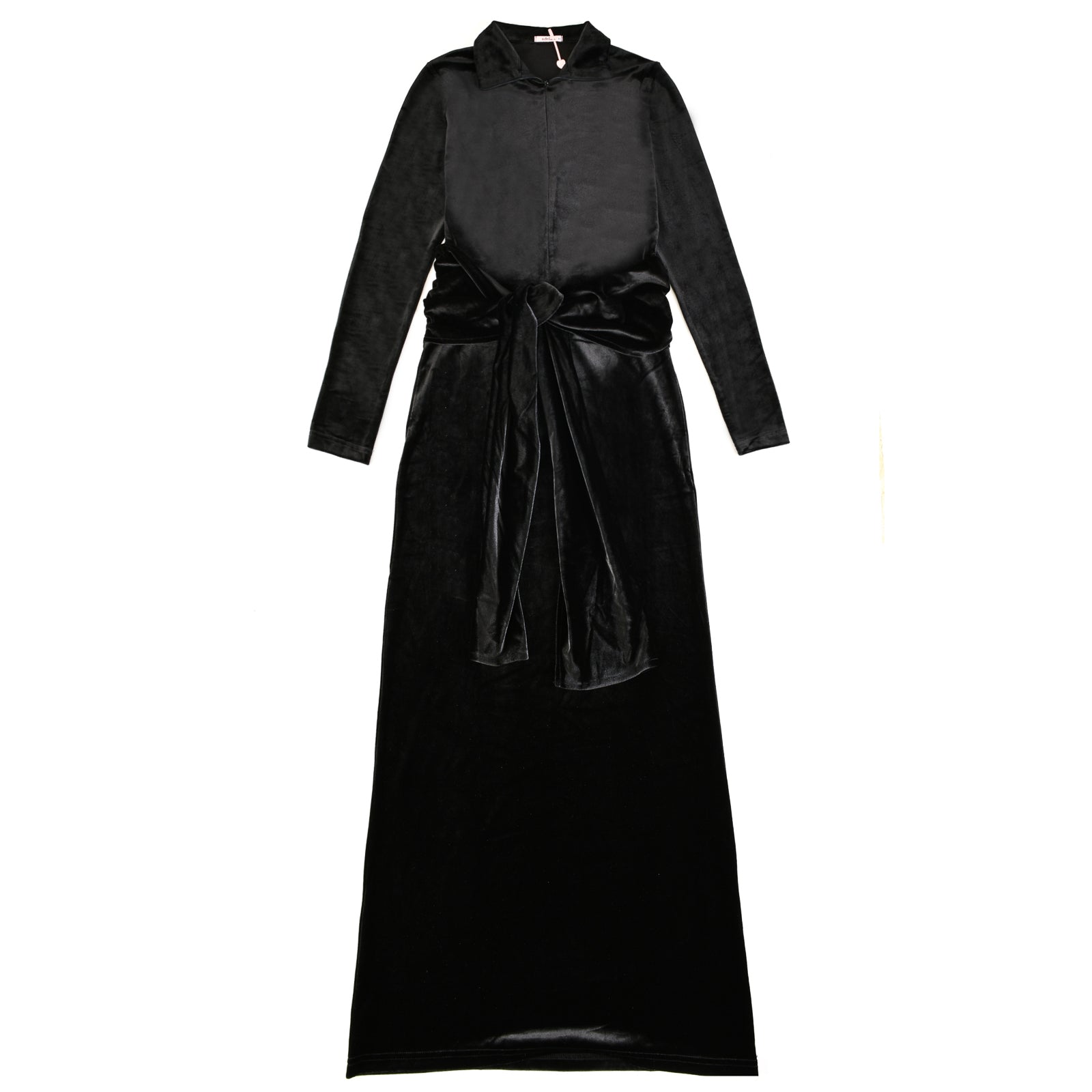 Velour Front Tie Dress