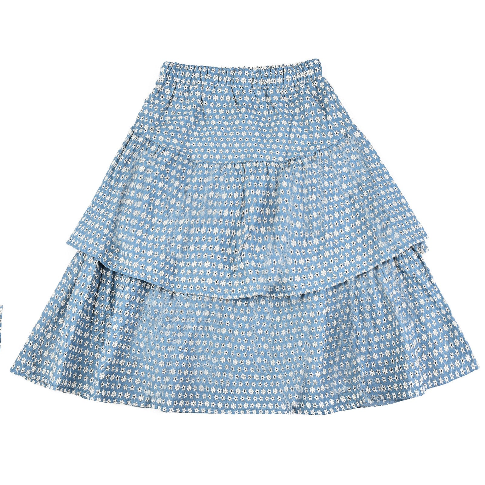 Eyelet Tiered Skirt