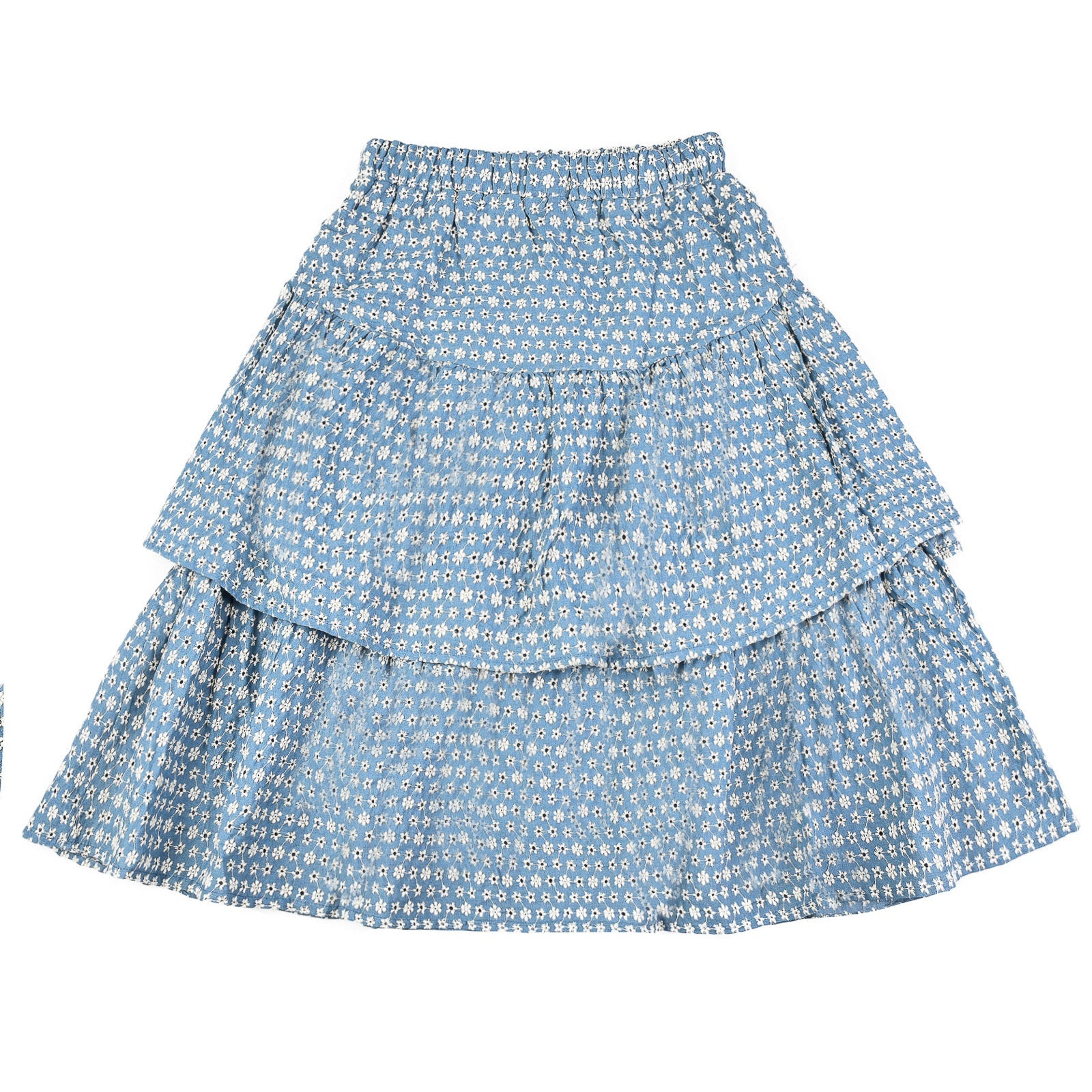 Eyelet Tiered Skirt