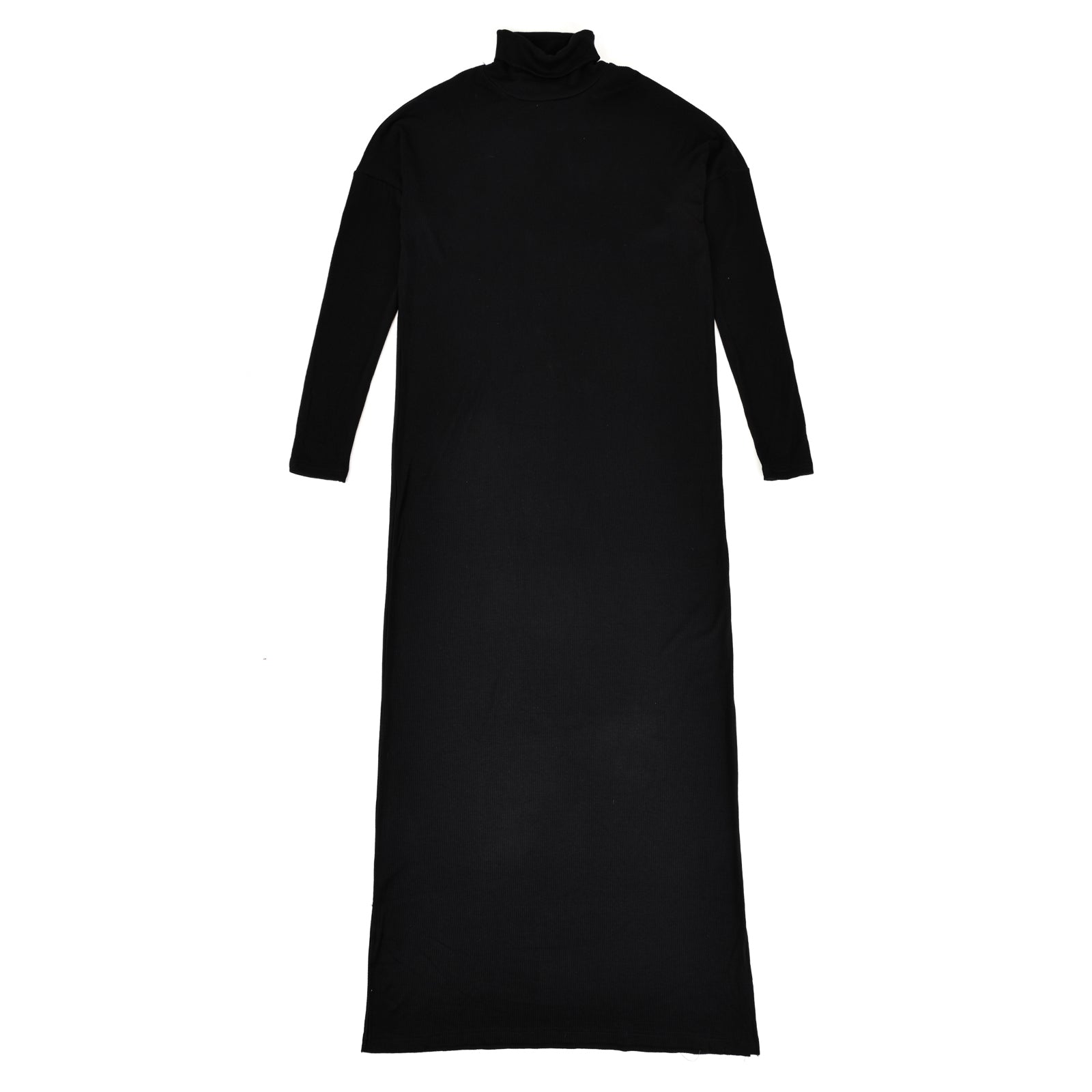 Soft Rib Maxi Turtleneck Dress