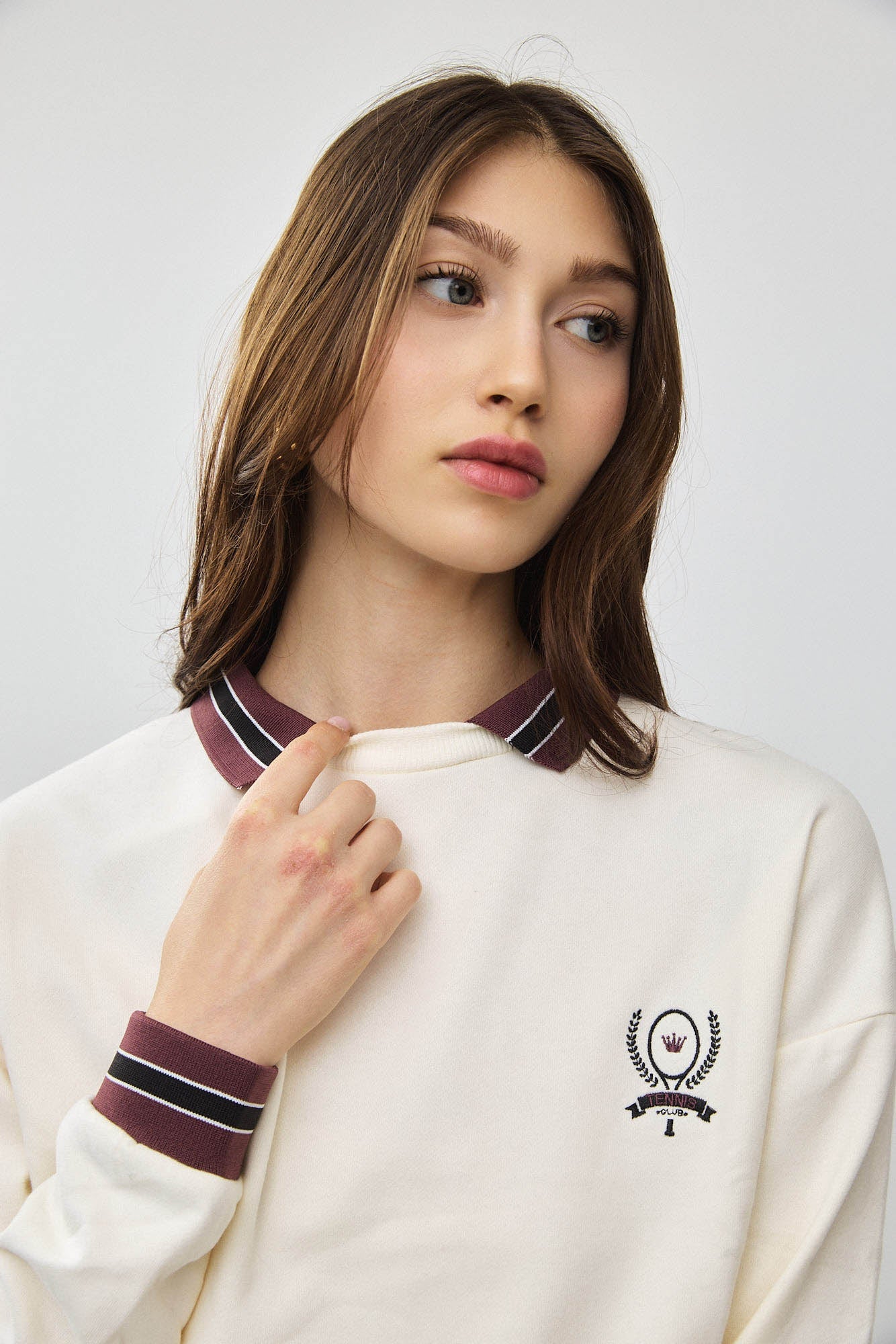 Collared Fleece Sweatshirt