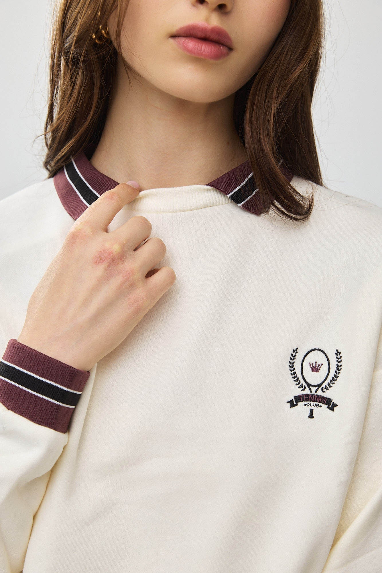 Collared Fleece Sweatshirt