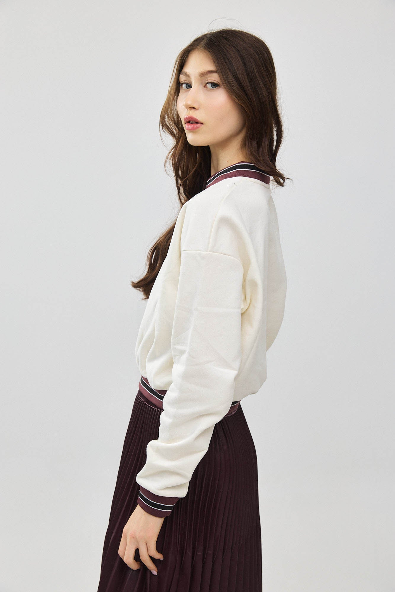 Collared Fleece Sweatshirt