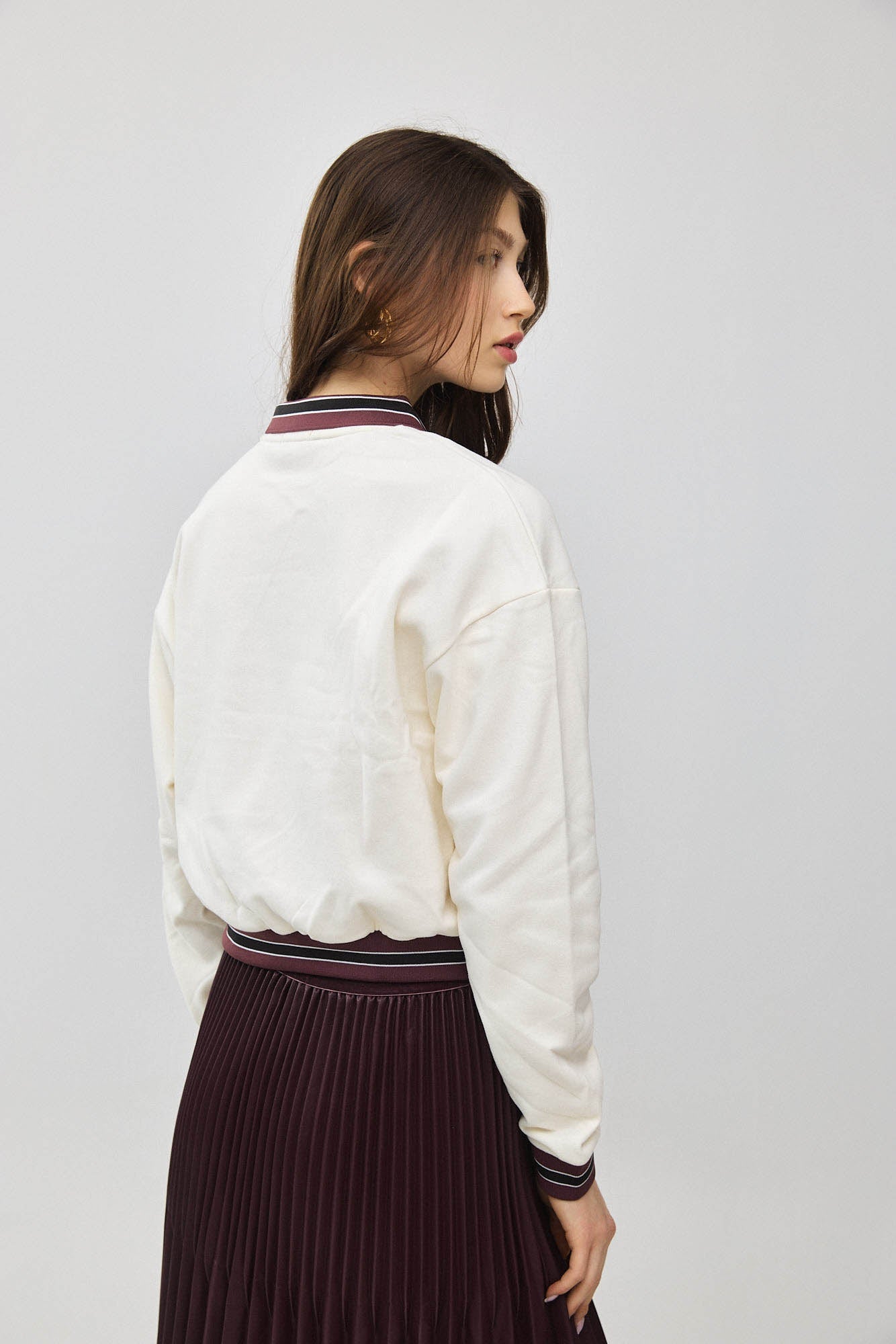 Collared Fleece Sweatshirt