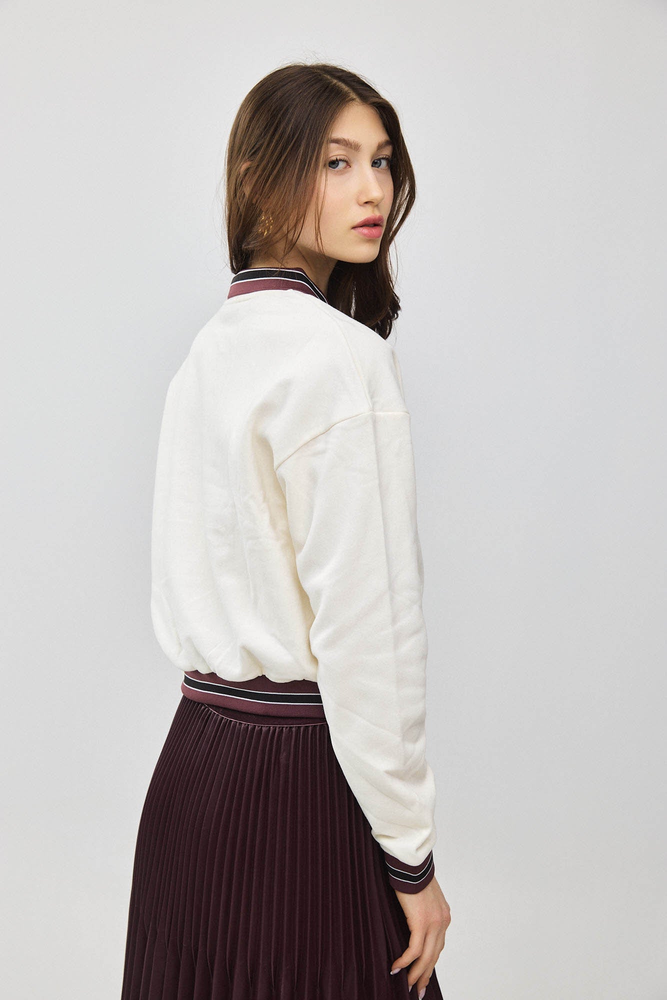 Collared Fleece Sweatshirt